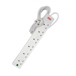 2M 6 Way Surge Protector Extension