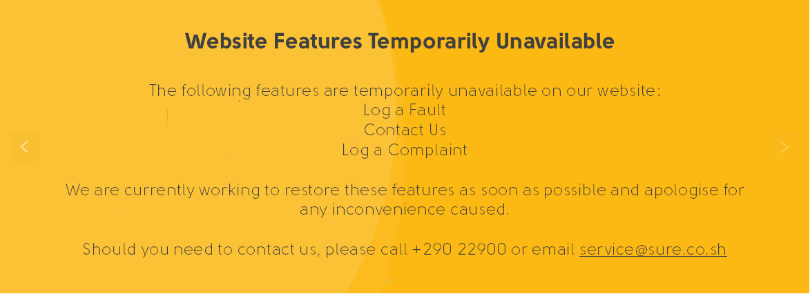 web features temp unavailable banner